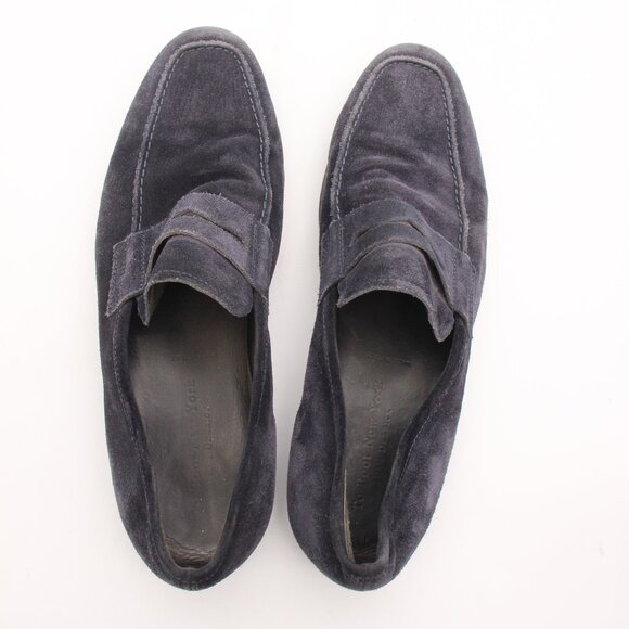To Boot New York Men's Size 11 Leather Suede Penny Loafer Navy Blue - Picture 9 of 11